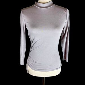 Lulus‎ Mock neck 3/4 sleeve stretchy shirt Size S